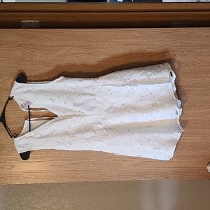 Alya white lace romper. Size L